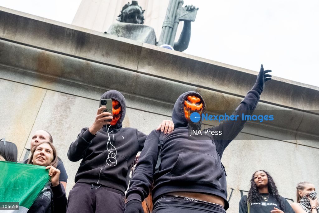 TURIN, ITALY, OCTOBER 16, 2026: Students demonstrate for improved school conditions and greater education funding following a wave of school occupations. Clashes erupt in Piazza Castello, where some demonstrators throw stones and police use water cannons, tear gas and baton charges. Teachers form human chains between students and officers during confrontations. The march ends at Palazzo Nuovo, part of the University of Turin. Photo by Camilla Baronetto / JNA Press. (Photo by Camilla Baronetto/JNA Press via Nexpher Images)