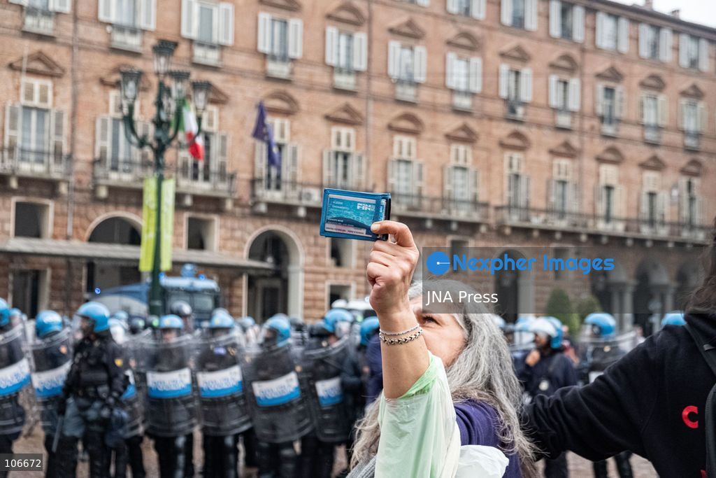 TURIN, ITALY, OCTOBER 16, 2026: Students demonstrate for improved school conditions and greater education funding following a wave of school occupations. Clashes erupt in Piazza Castello, where some demonstrators throw stones and police use water cannons, tear gas and baton charges. Teachers form human chains between students and officers during confrontations. The march ends at Palazzo Nuovo, part of the University of Turin. Photo by Camilla Baronetto / JNA Press. (Photo by Camilla Baronetto/JNA Press via Nexpher Images)