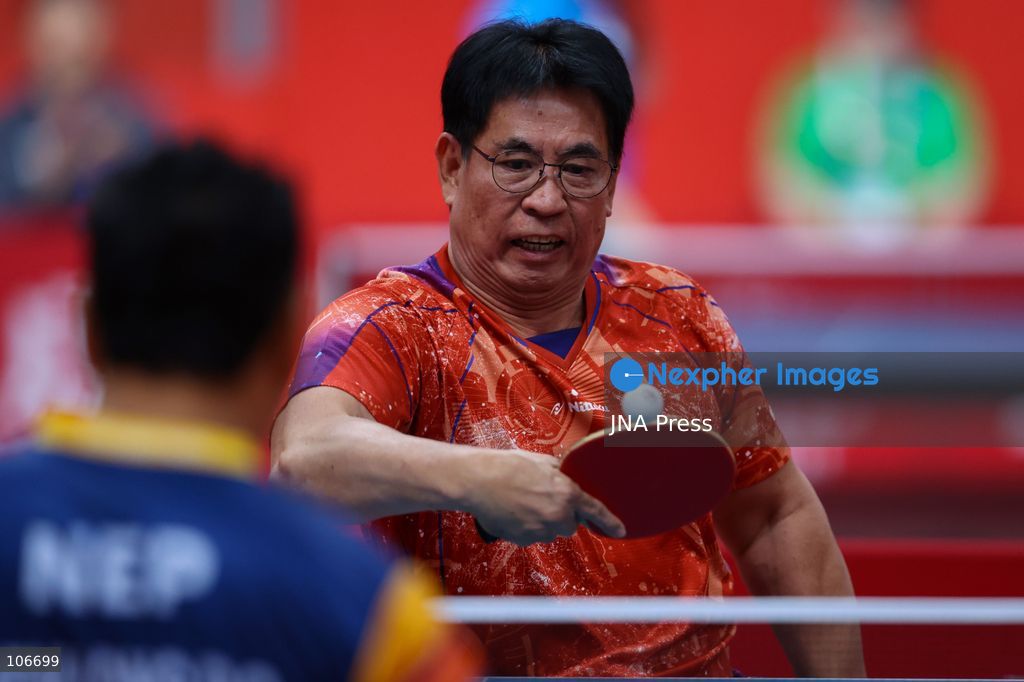 TOYOTA, JAPAN — OCTOBER 16, 2026: Indonesian para table tennis player Adyos Astan (right) competes against Nepal's Digam Chemjong during the men's singles Class 4-5 group F match at the 5th Asian Para Games Aichi-Nagoya 2026 at Sky Hall Toyota, Japan, Friday, October 16, 2026. Adyos Astan won the match 11-1, 11-6, 11-3. Photo by Dwi Prasetya/JNA Press. (Photo by Dwi Prasetya/JNA Press via Nexpher Images)