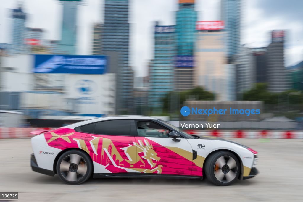 A Xpeng P7 from Chinese automaker Xpeng during a race at the 2026 Asia Auto GYMKHANA Championship Hong Kong stage on October 17, 2026 in Hong Kong. (Photo by Vernon Yuen/Nexpher Images)