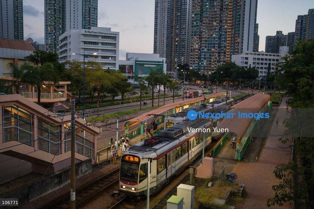 An MTR light rail train at a platform on October 17, 2026 in Hong Kong. (Photo by Vernon Yuen/Nexpher Images)