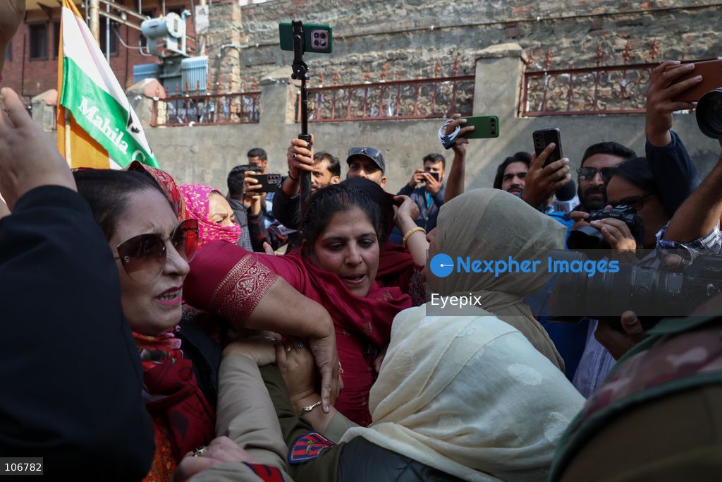 Supporters of India's main opposition Congress party taking part during a protest to demand the resignation of Chief Election Commissioner Gyanesh Kumar over alleged voter roll irregularities. on October 17, 2026 in Srinagar, India. (Photo by Danish Showkat/ Eyepix Group) (Photo by Danish Showkat/ Eyepix Group/Eyepix via Nexpher Images)