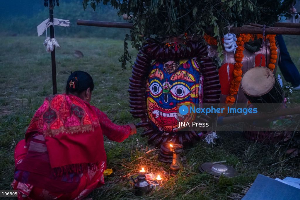 LALITPUR, NEPAL, October 16, 2026: Members of the Newar community participate in a traditional ritual procession during the Sikali Jatra festival in Khokana, Lalitpur, Nepal. The annual festival honors Goddess Sikali and reflects the community’s longstanding religious traditions and cultural heritage. Photo by Ambir Tolang/JNA Press (Photo by Ambir Tolang/JNA Press via Nexpher Images)