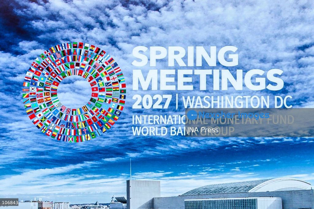 BANGKOK, THAILAND - OCTOBER 17, 2026: Displays highlighting the global economic outlook, geopolitical tensions affecting trade and energy supply, and investment in artificial intelligence and digital infrastructure are seen during the 2026 Annual Meetings of the International Monetary Fund (IMF) and the World Bank Group in Bangkok. As the meetings conclude, promotional displays also look ahead to the 2027 Spring Meetings, scheduled to take place in Washington, D.C., from April 12 to 18. Photo by Watsawat Koktabtim / JNA Press. (Photo by Watsawat "James" Koktabtim/JNA Press via Nexpher Images)