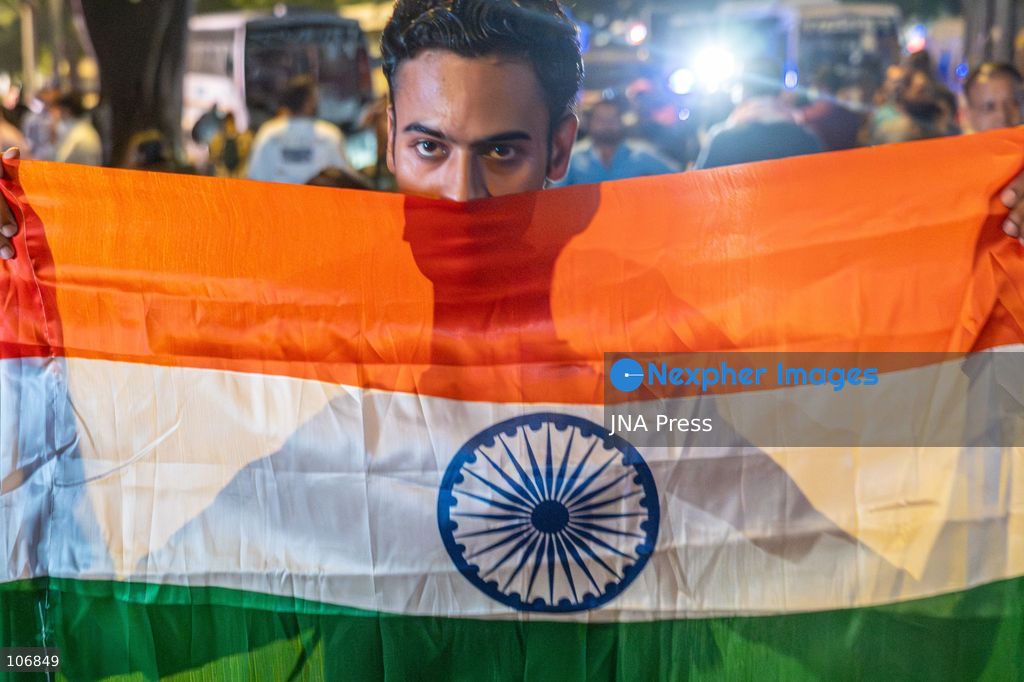 NEW DELHI, INDIA, OCTOBER 16, 2026: Protesters carry Indian national flags during the “Lehra Do Tiranga” (Wave the Tricolour) demonstration at Connaught Place in New Delhi. Called by the Cockroach Janta Party (CJP), the protest demands the resignation of Chief Election Commissioner Gyanesh Kumar over alleged irregularities linked to the Special Intensive Revision (SIR) of electoral rolls. Photo by Yanni Rawat / JNA Press. (Photo by yanni rawat/JNA Press via Nexpher Images)