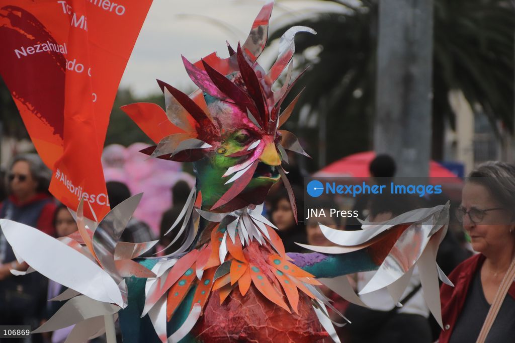 MEXICO CITY, MEXICO, OCTOBER 17, 2026: Participants accompany giant sculptures of fantastical creatures during the 18th Monumental Alebrijes Parade along Paseo de la Reforma in Mexico City. Organised by the Museo de Arte Popular (MAP), the annual event celebrates Mexican folk art and traditional craftsmanship. Photo by Carlos Santiago / JNA Press. (Photo by Carlos Santiago/JNA Press via Nexpher Images)