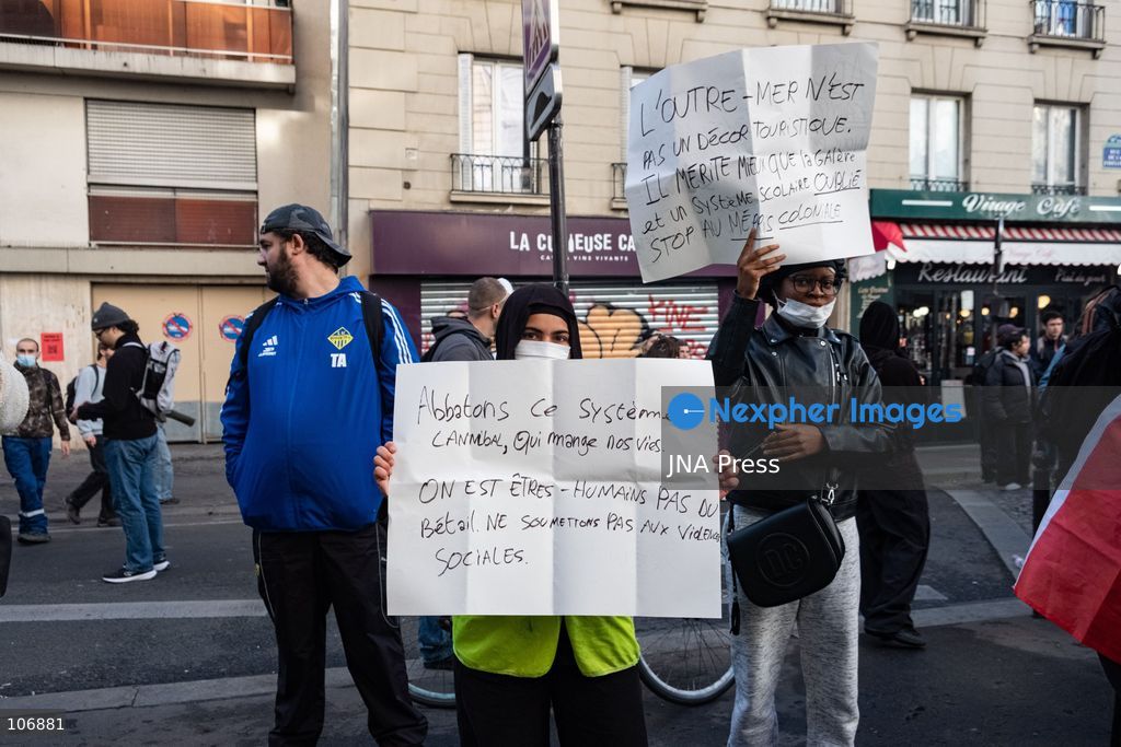 PARIS, FRANCE, OCTOBER 17, 2026: Demonstrators clash with riot police around Place de la République during protests involving high school students, Yellow Vest activists and other groups over education conditions and the high cost of living. Police use tear gas and water cannons during the confrontations. Photo by Camilla Baronetto / JNA Press. (Photo by Camilla Baronetto/JNA Press via Nexpher Images)