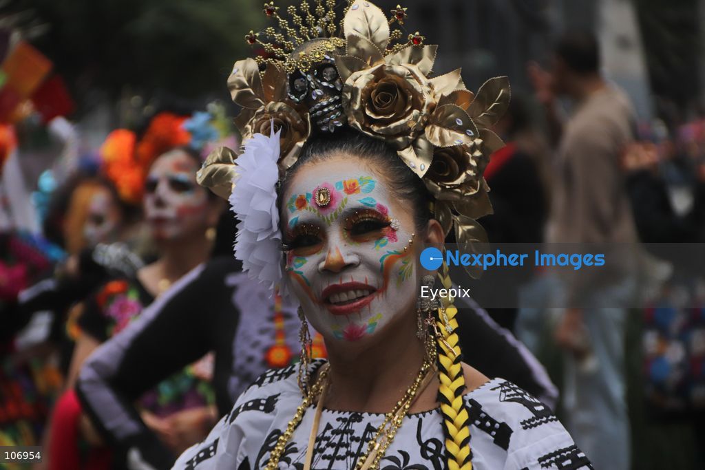 A woman taking part during the 18th Monumental Alebrijes Parade on Paseo de la Reforma avenue. on October 17, 2026 in Mexico City, Mexico. (Photo by Carlos Santiago/ Eyepix Group) (Photo by Carlos Santiago/ Eyepix Group/Eyepix via Nexpher Images)