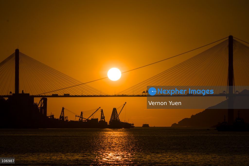A sunset over a bridge on October 18, 2026 in Hong Kong. (Photo by Vernon Yuen/Nexpher Images)