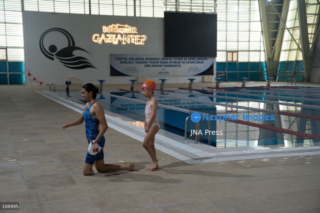 GAZIANTEP, TÜRKIYE, OCTOBER 18, 2026: Fatma Çoban, a 17-year-old para swimmer from Gaziantep who has won multiple Turkish national swimming titles. (Photo by Beytullah Eles/JNA Press via Nexpher Images)
