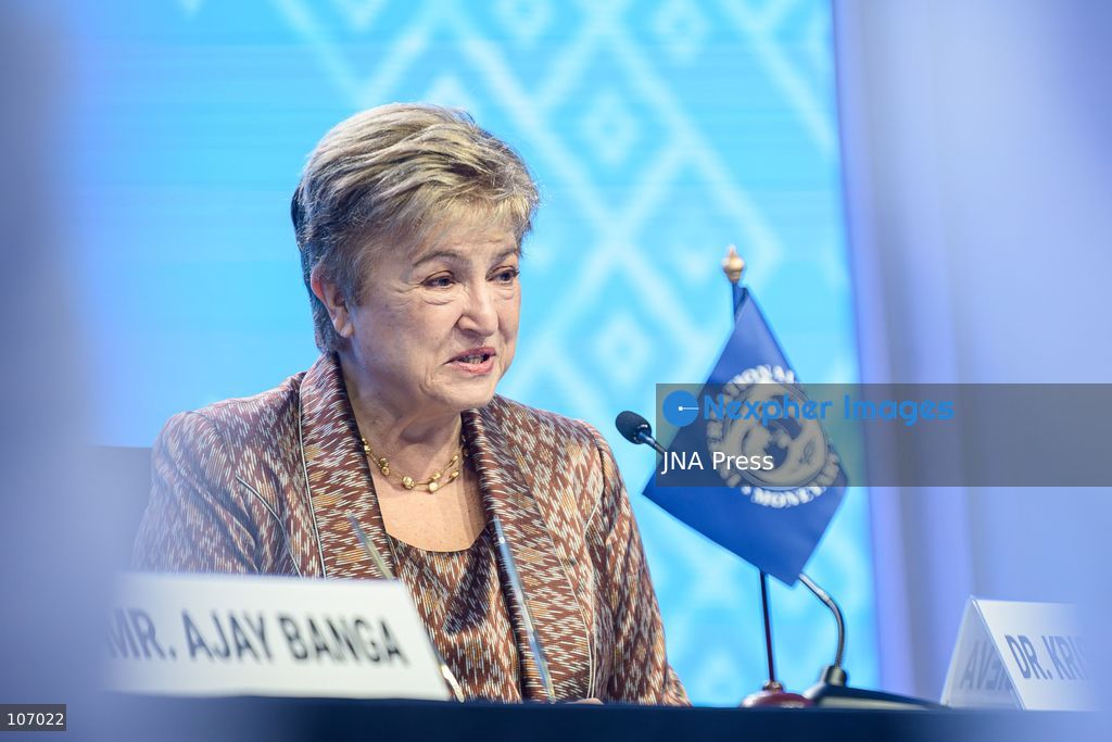 BANGKOK, THAILAND - OCTOBER 18, 2026: International Monetary Fund (IMF) Managing Director Kristalina Georgieva speaks during a signing ceremony for the UAE to host the 2029 Annual Meetings of the IMF and the World Bank Group in Abu Dhabi, at the Queen Sirikit National Convention Center (QSNCC) in Bangkok during the 2026 Annual Meetings. (Photo by Watsawat "James" Koktabtim/JNA Press via Nexpher Images)