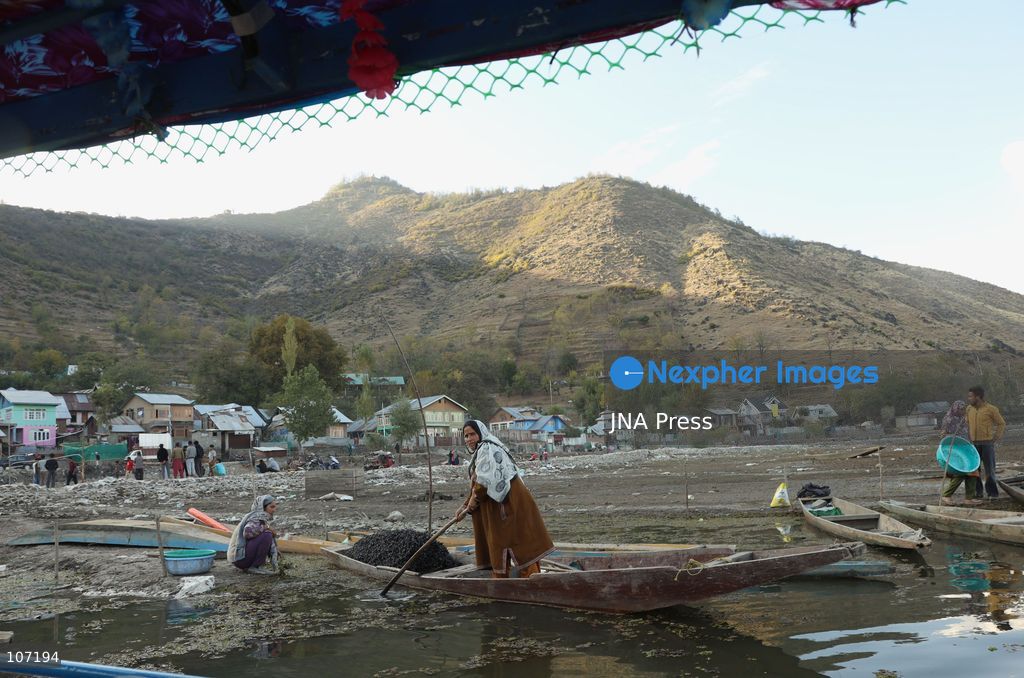 BANDIPORA, INDIA - OCTOBER 19, 2026: Fishermen cast their nets while women and other workers collect water chestnuts at Wular Lake in Bandipora district of Kashmir. Many families in the area earn their livelihoods from the lake's waters. (Photo by Kamran Yousuf/JNA Press via Nexpher Images)