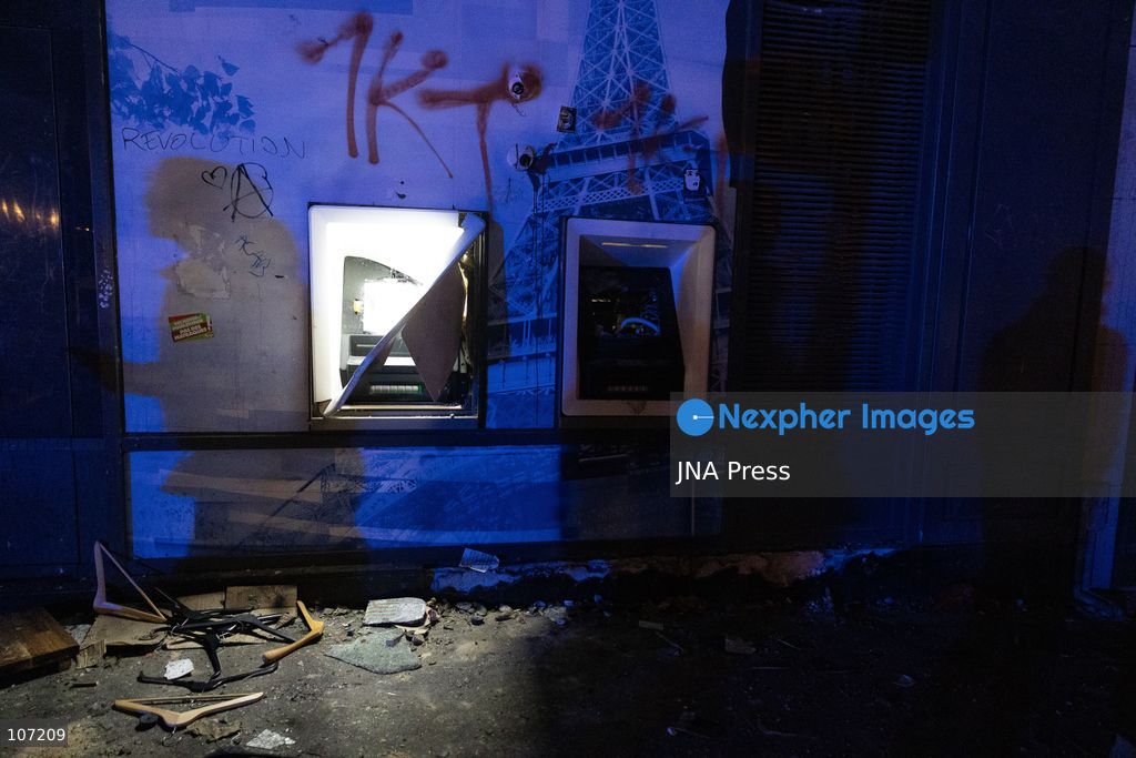 TOP PICS - PARIS, FRANCE, OCTOBER 17, 2026: Demonstrators clash with riot police in and around Place de la République during protests against austerity and rising living costs, and in support of students demanding better school conditions. Makeshift barricades are erected and fires break out as police use tear gas and water cannons. Shops in surrounding streets are damaged and looted during the unrest. (Photo by Oualid Abdellaoui/JNA Press via Nexpher Images)