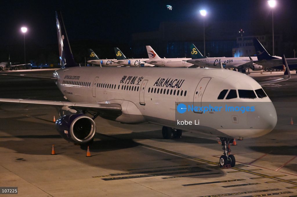 An AirMacau plane parking at Shanghai Hongqiao International Airport on October 15, 2026 in Shanghai, China. (Photo by kobe Li/Nexpher Images)