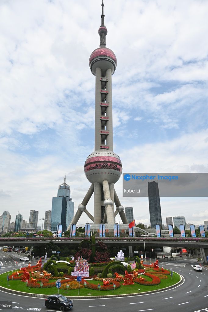 A general view showing Oriental Pearl Tower and cityscape at Lujiazui on October 16, 2026 in Shanghai, China. (Photo by kobe Li/Nexpher Images)