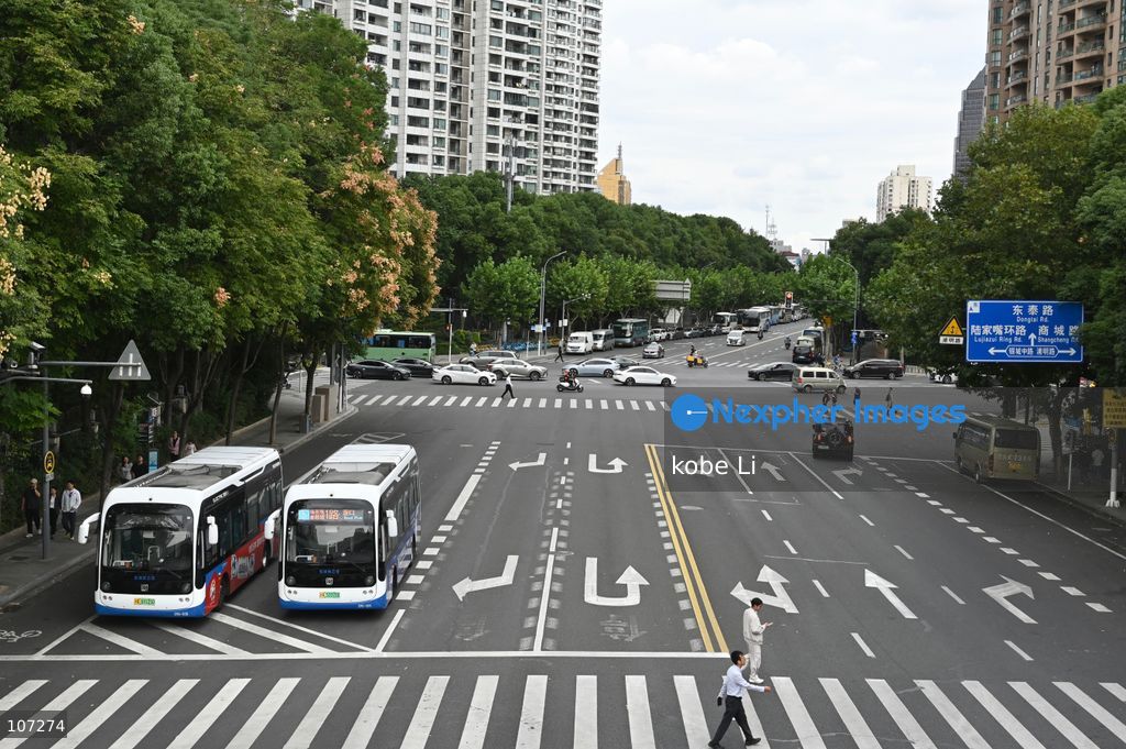 A general view showing streetscape from Lujiazui on October 16, 2026 in Shanghai, China. (Photo by kobe Li/Nexpher Images)