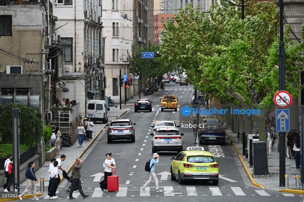 A general view showing streetscape from the Bund on October 16, 2026 in Shanghai, China. (Photo by kobe Li/Nexpher Images)