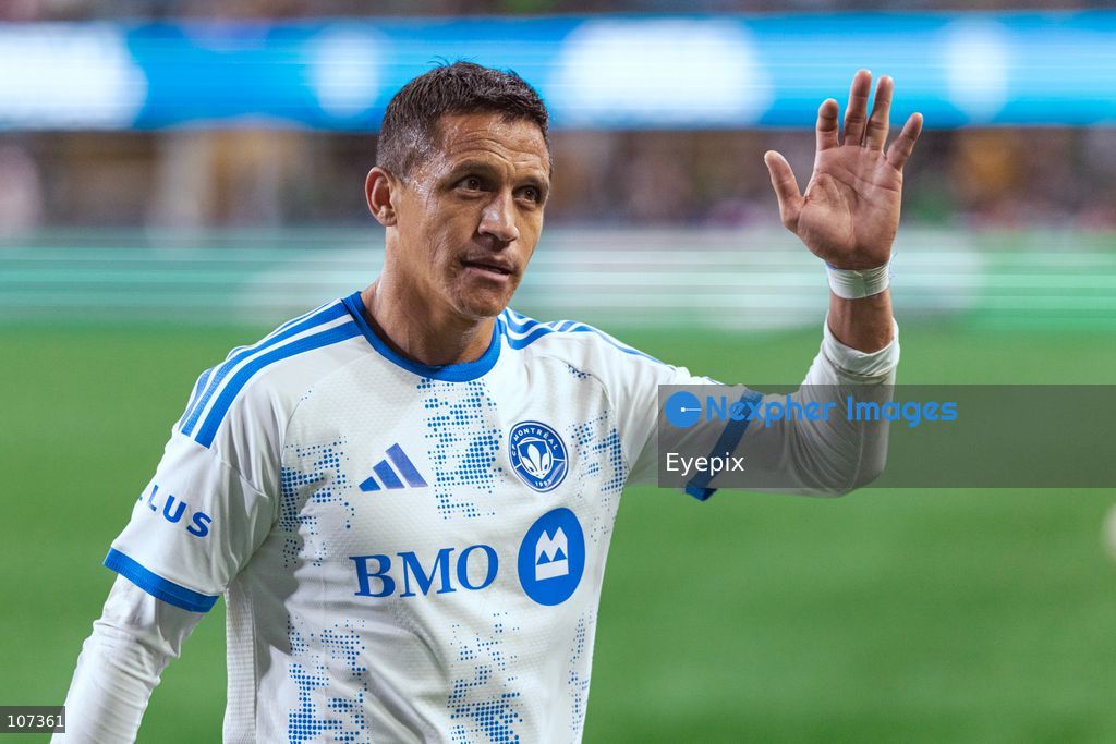 Alexis Sánchez #10 of CF Montréal reacts during the MLS match between Sounders FC and CF Montréal at Lumen Field. on October 17, 2026 in Seattle, Washington. (Photo by Jules Doyle / Eyepix Group/Eyepix via Nexpher Images)