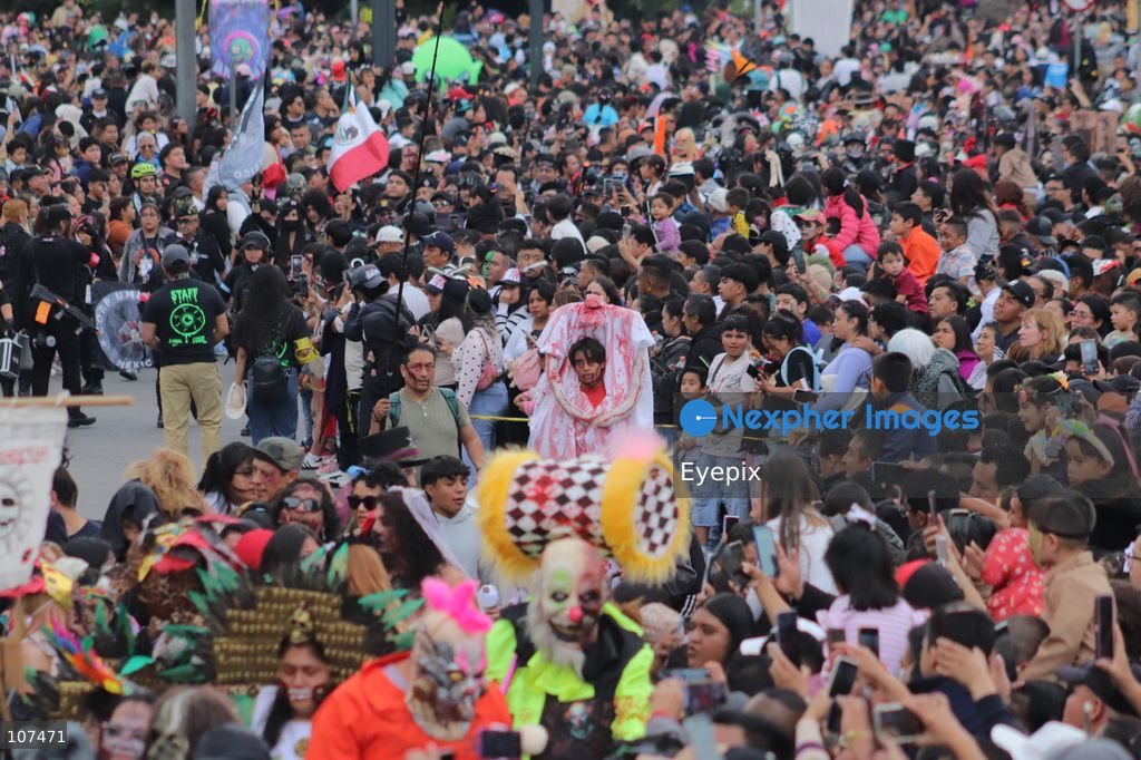 Participants take part in the 19th annual "Zombie Walk Mexico" (Marcha Zombie) along Reforma Avenue. Thousands of people dressed up as the undead gathered for the annual parade for Halloween celebrations on October 18, 2026 in Mexico City, Mexico. (Photo by Carlos Santiago/ Eyepix Group/Eyepix via Nexpher Images)