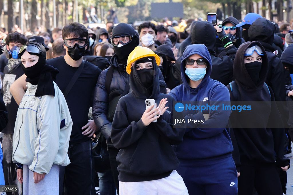 TIRANA, ALBANIA, OCTOBER 19, 2026: Demonstrators take part in student-led anti-government protests in Tirana as the mobilisation enters its seventh consecutive day. Protesters demand improved university conditions, government accountability and the resignation of Prime Minister Edi Rama. (Photo by Vlasov Sulaj/JNA Press via Nexpher Images)