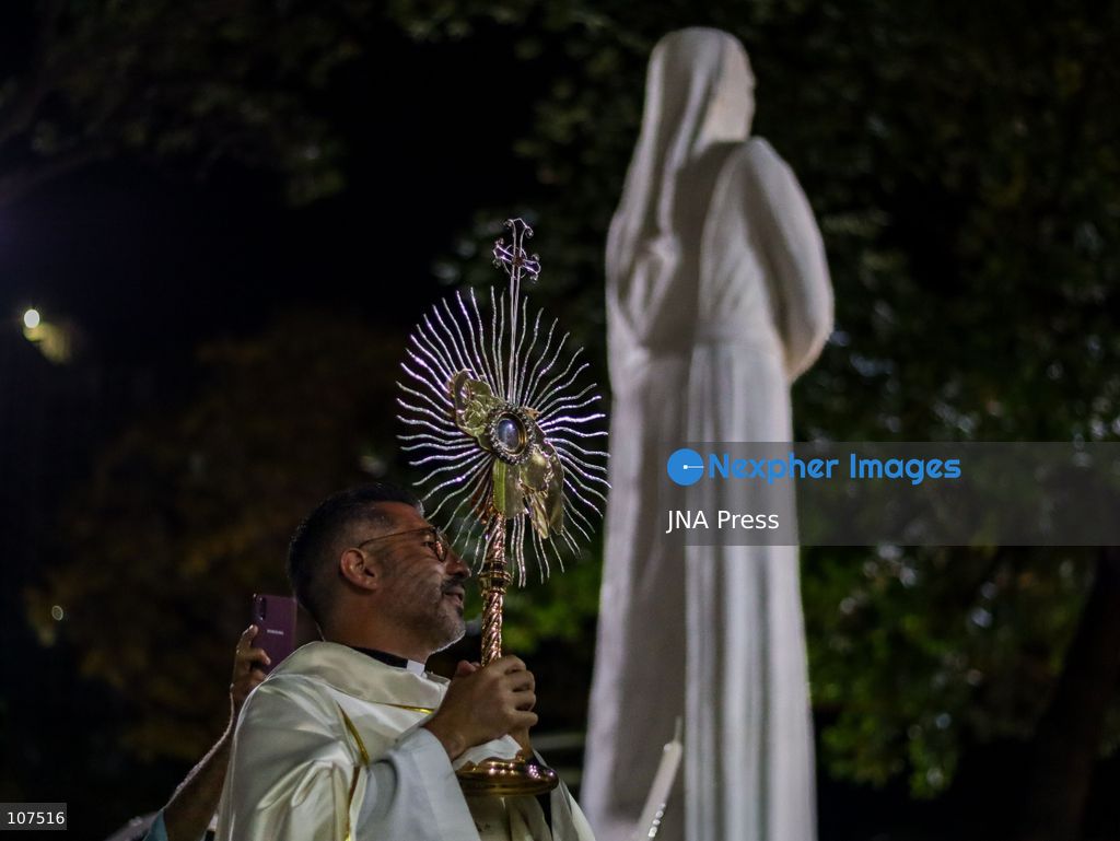 CARACAS, VENEZUELA, OCTOBER 19, 2026: Devotees gather at La Candelaria church in central Caracas to mark the first anniversary of the canonization of Saint José Gregorio Hernández and Saint Carmen Rendiles. The two became Venezuela’s first Catholic saints on October 19, 2025. (Photo by Mario Flores/JNA Press via Nexpher Images)