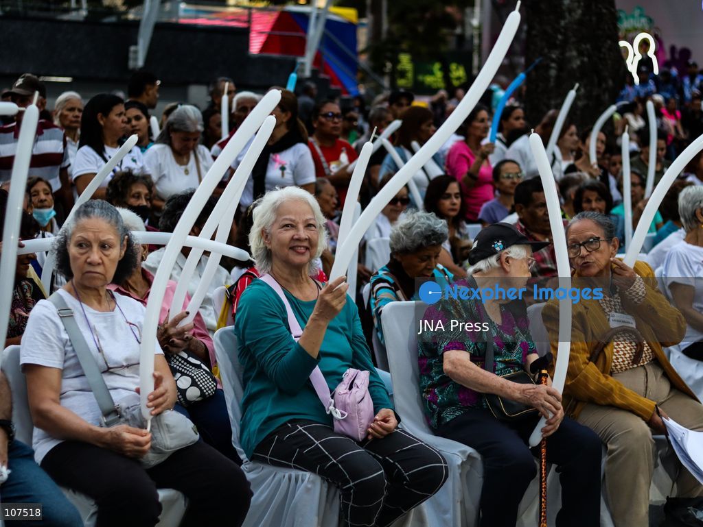 CARACAS, VENEZUELA, OCTOBER 19, 2026: Devotees gather at La Candelaria church in central Caracas to mark the first anniversary of the canonization of Saint José Gregorio Hernández and Saint Carmen Rendiles. The two became Venezuela’s first Catholic saints on October 19, 2025. (Photo by Mario Flores/JNA Press via Nexpher Images)