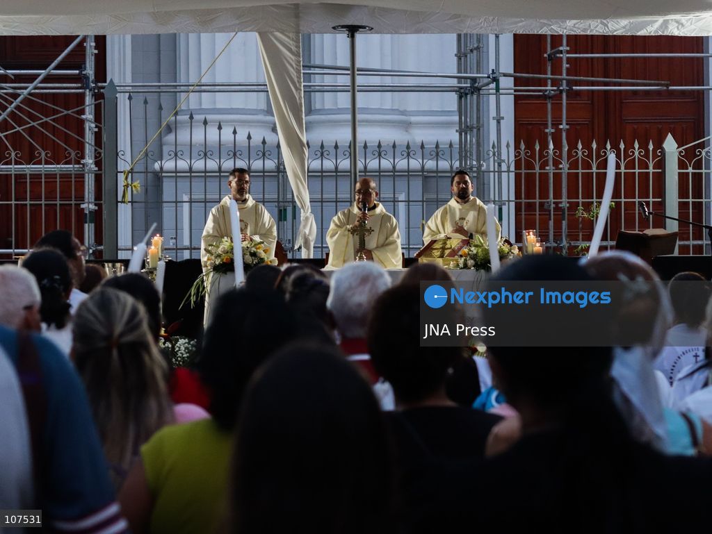 CARACAS, VENEZUELA, OCTOBER 19, 2026: Devotees gather at La Candelaria church in central Caracas to mark the first anniversary of the canonization of Saint José Gregorio Hernández and Saint Carmen Rendiles. The two became Venezuela’s first Catholic saints on October 19, 2025. (Photo by Mario Flores/JNA Press via Nexpher Images)