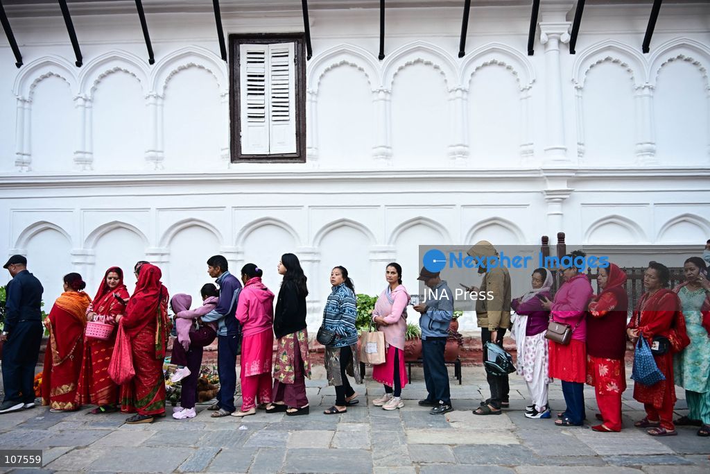 KATHMANDU, NEPAL, OCTOBER 20, 2026: Devotees queue to enter Taleju Bhawani Temple at Hanuman Dhoka Durbar Square in Kathmandu on Maha Nawami, the ninth day of Dashain. The historic temple opens to the general public only once a year on this occasion, allowing worshippers to offer prayers to Goddess Taleju Bhawani. (Photo by Safal Prakash Shrestha/JNA Press via Nexpher Images)