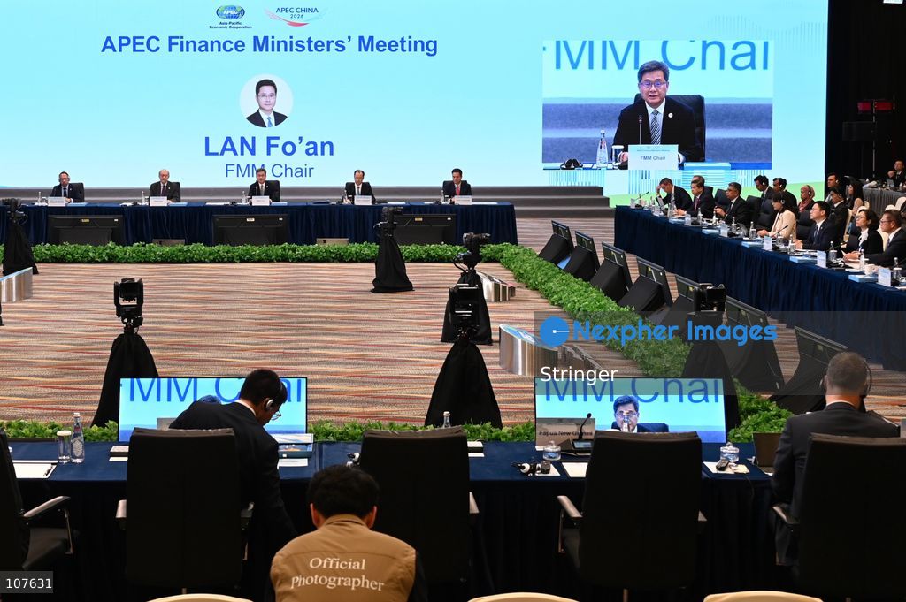 Lan Fo'an, China's Finance Minister speaking during APEC Finance Ministers' Meeting on October 20, 2026 in Hong Kong. (Photo by Stringer/Nexpher Images)