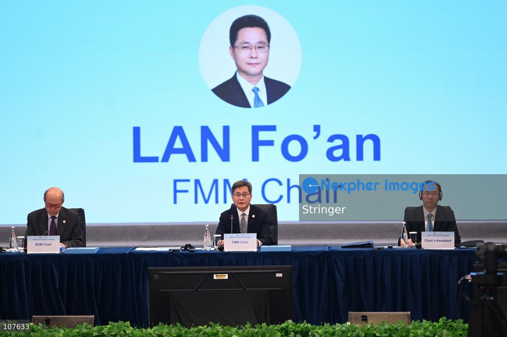Lan Fo'an, China's Finance Minister speaking during APEC Finance Ministers' Meeting on October 20, 2026 in Hong Kong. (Photo by Stringer/Nexpher Images)
