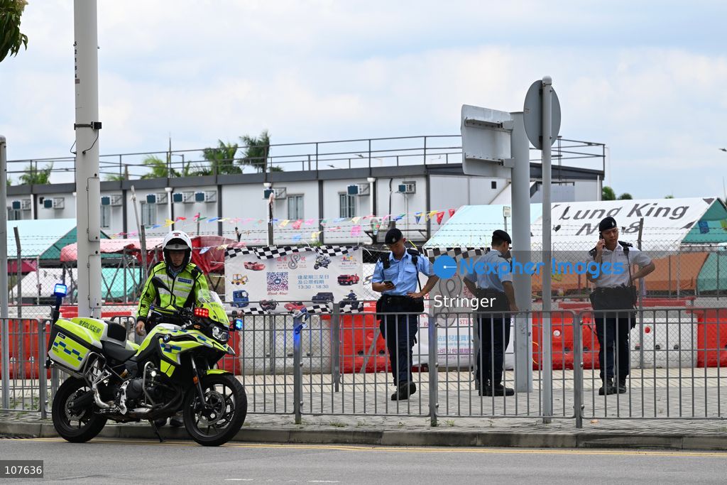 A general view showing Hong Kong polices checking outside during APEC Finance Ministers' Meeting on October 20, 2026 in Hong Kong. (Photo by Stringer/Nexpher Images)