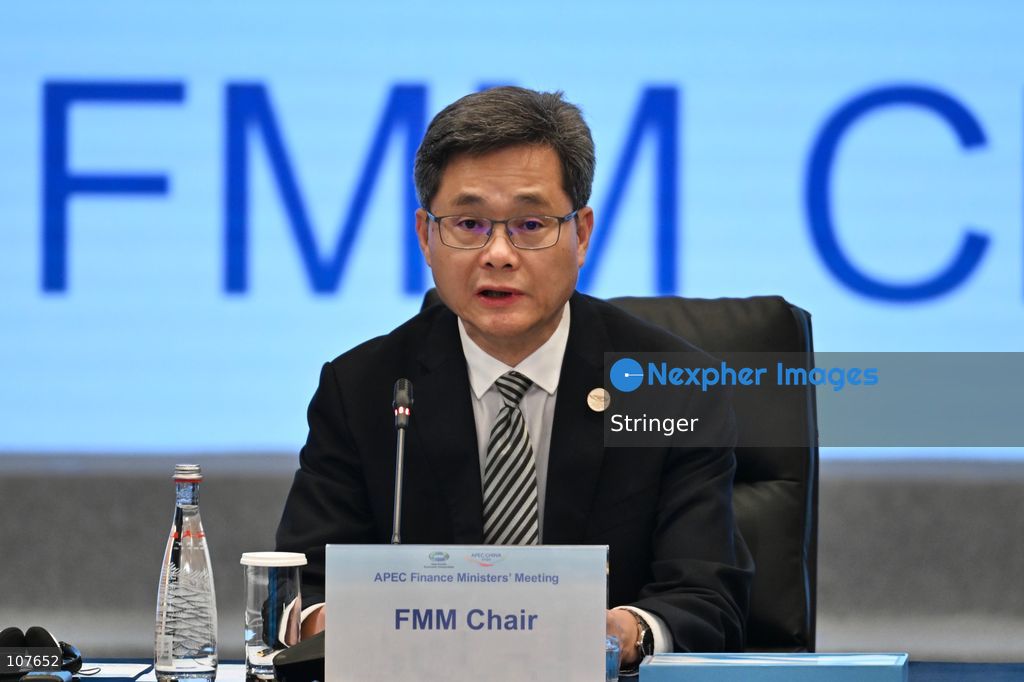 Lan Fo'an, China's Finance Minister speaking during APEC Finance Ministers' Meeting on October 20, 2026 in Hong Kong. (Photo by Stringer/Nexpher Images)