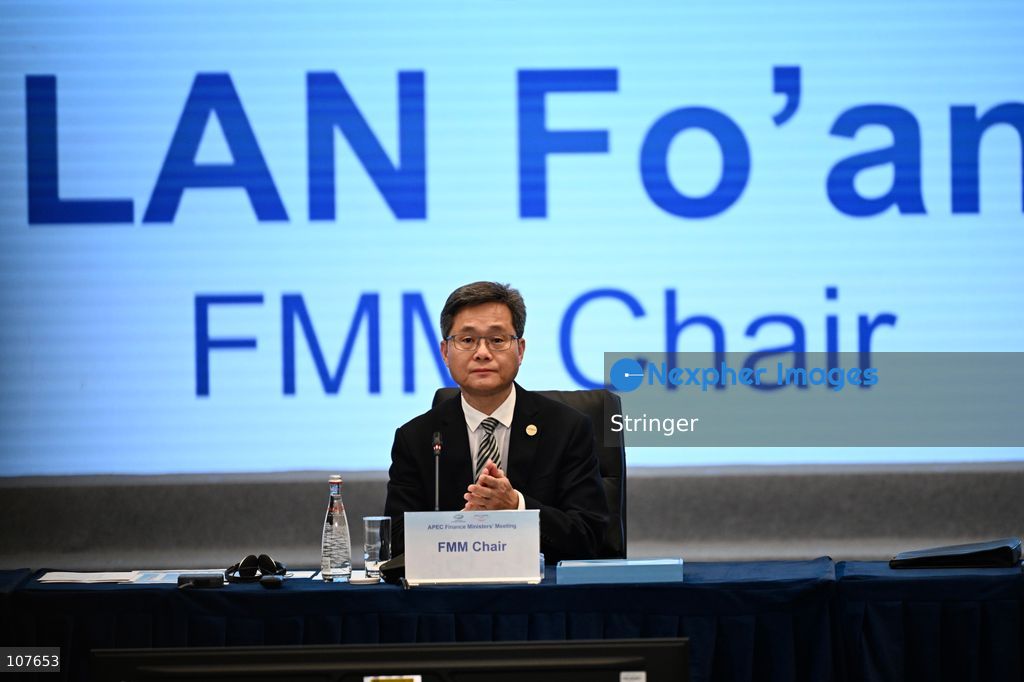 Lan Fo'an, China's Finance Minister speaking during APEC Finance Ministers' Meeting on October 20, 2026 in Hong Kong. (Photo by Stringer/Nexpher Images)