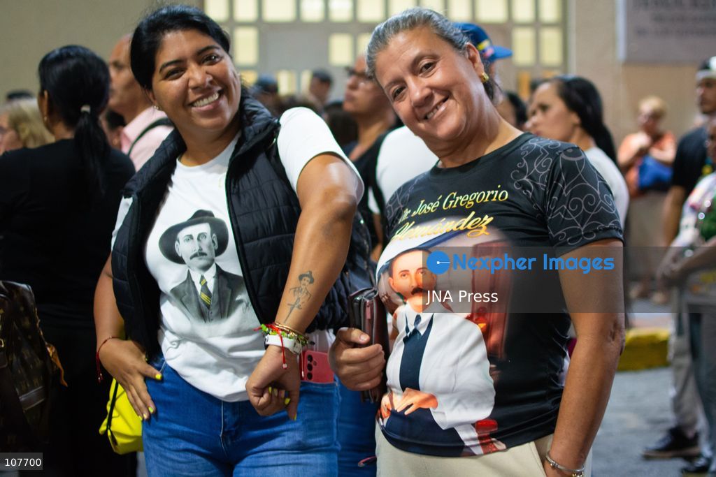 CARACAS, VENEZUELA - OCTOBER 19, 2026: Devotees light candles and pray during a spiritual procession around the church where the remains of Saint Jose Gregorio Hernandez, known as the 'Doctor of the Poor', rest, to mark the first anniversary of his canonization. Hernandez is Venezuela's first lay saint, and his popular devotion and social impact remain strong across the country. (Photo by Franyer Nieves (Babel)/JNA Press via Nexpher Images)