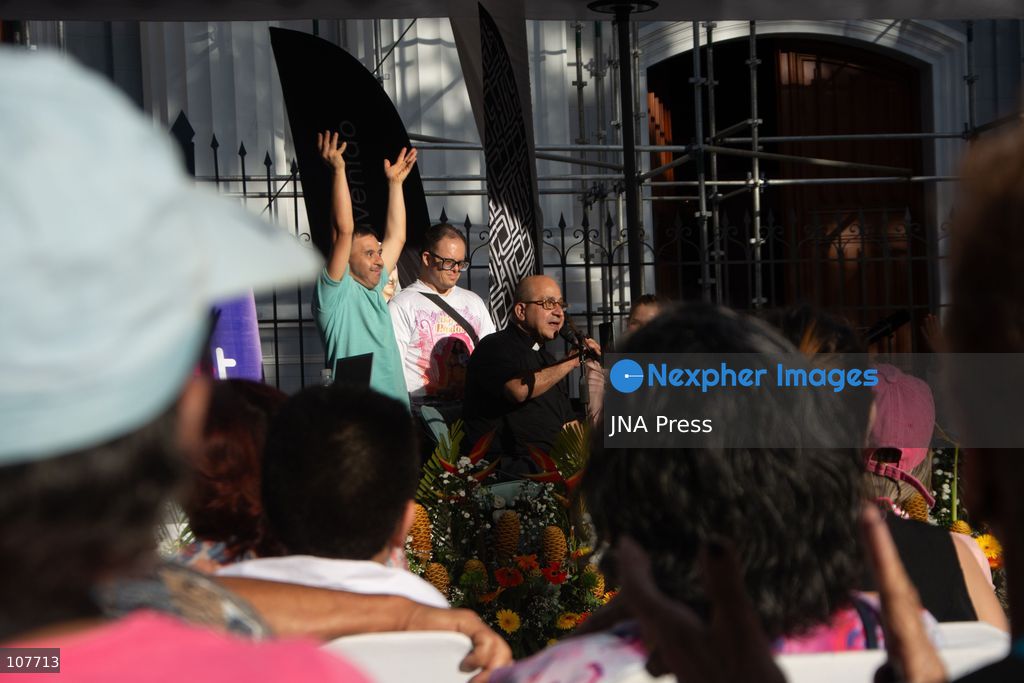 CARACAS, VENEZUELA - OCTOBER 19, 2026: Devotees light candles and pray during a spiritual procession around the church where the remains of Saint Jose Gregorio Hernandez, known as the 'Doctor of the Poor', rest, to mark the first anniversary of his canonization. Hernandez is Venezuela's first lay saint, and his popular devotion and social impact remain strong across the country. (Photo by Franyer Nieves (Babel)/JNA Press via Nexpher Images)