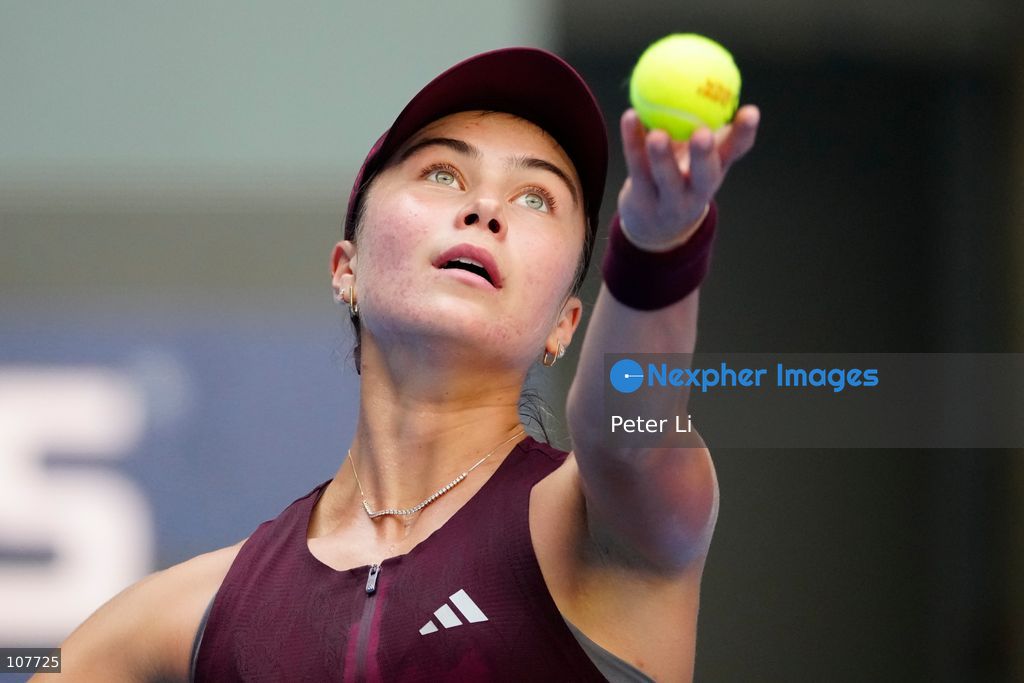 Iva Jovic of the United States in action against Iga Swiatek of Poland during Women's Singles Round of 16 match on day eight of China Open at the National Tennis Center on October 7, 2026 in Beijing, China. (Photo by Peter Li/Nexpher Images)