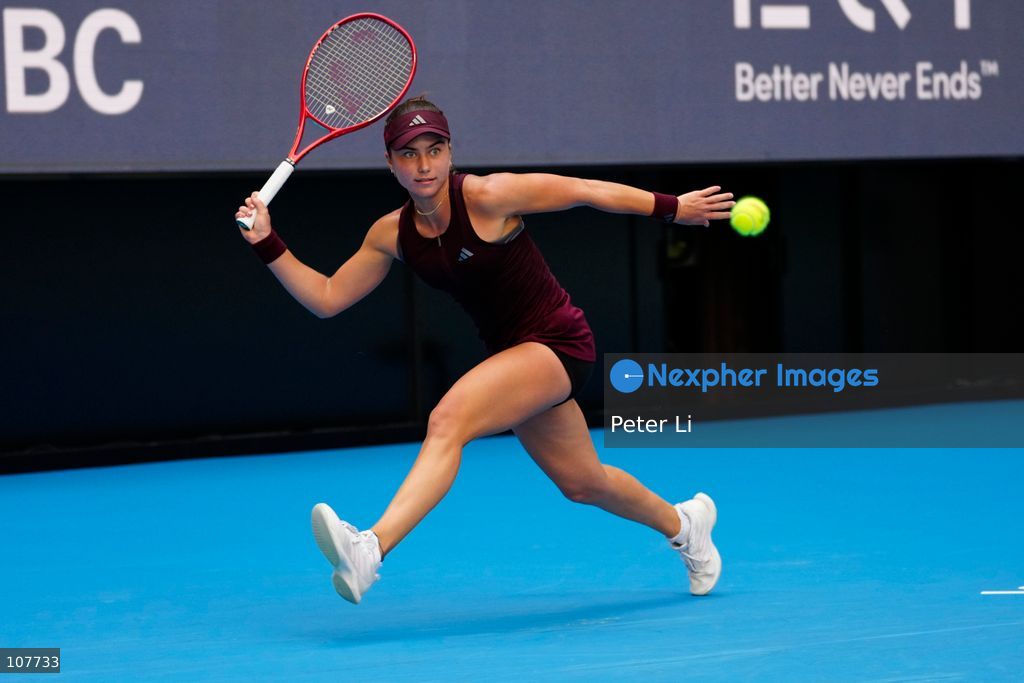 Iva Jovic of the United States in action against Iga Swiatek of Poland during Women's Singles Round of 16 match on day eight of China Open at the National Tennis Center on October 7, 2026 in Beijing, China. (Photo by Peter Li/Nexpher Images)