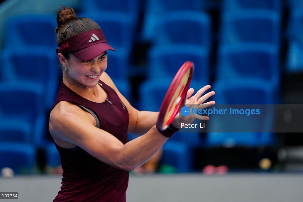 Iva Jovic of the United States in action against Iga Swiatek of Poland during Women's Singles Round of 16 match on day eight of China Open at the National Tennis Center on October 7, 2026 in Beijing, China. (Photo by Peter Li/Nexpher Images)