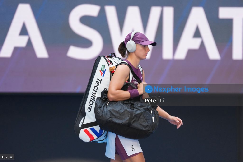 Iga Swiatek of Poland in action against Iva Jovic of the United States during Women's Singles Round of 16 match on day eight of China Open at the National Tennis Center on October 7, 2026 in Beijing, China. (Photo by Peter Li/Nexpher Images)