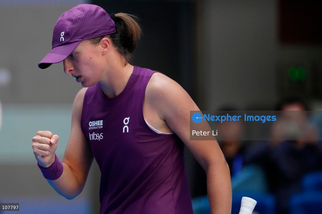 Iga Swiatek of Poland in action against Iva Jovic of the United States during Women's Singles Round of 16 match on day eight of China Open at the National Tennis Center on October 7, 2026 in Beijing, China. (Photo by Peter Li/Nexpher Images)