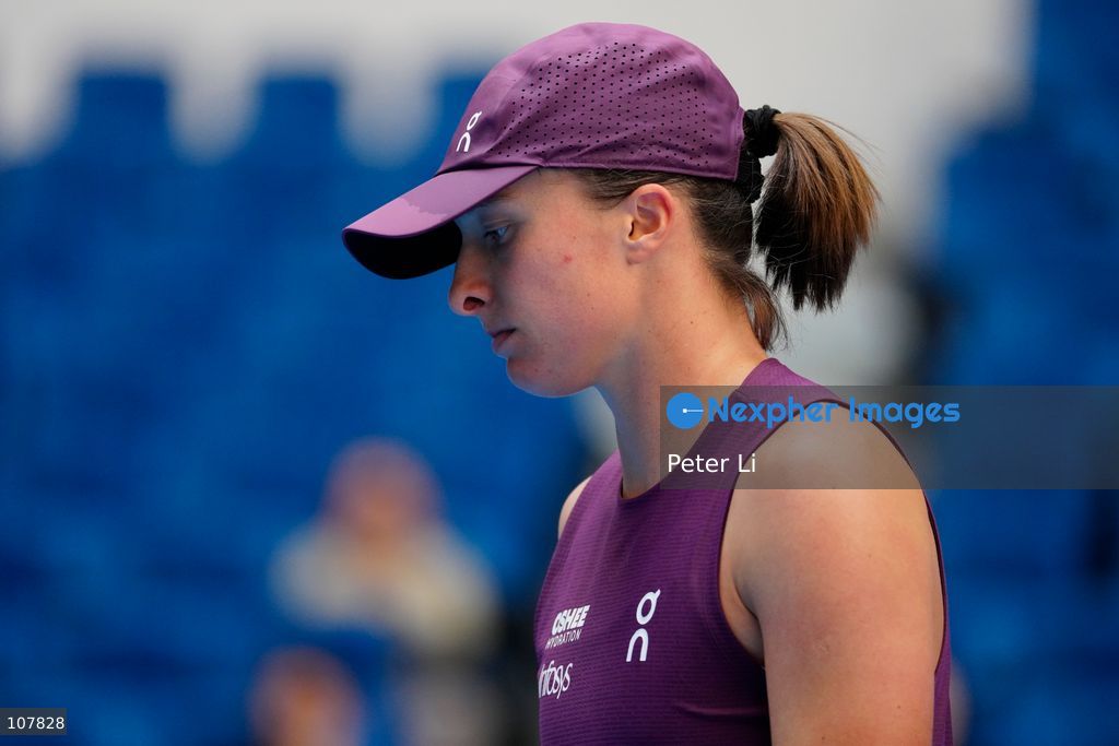 Iga Swiatek of Poland in action against Iva Jovic of the United States during Women's Singles Round of 16 match on day eight of China Open at the National Tennis Center on October 7, 2026 in Beijing, China. (Photo by Peter Li/Nexpher Images)