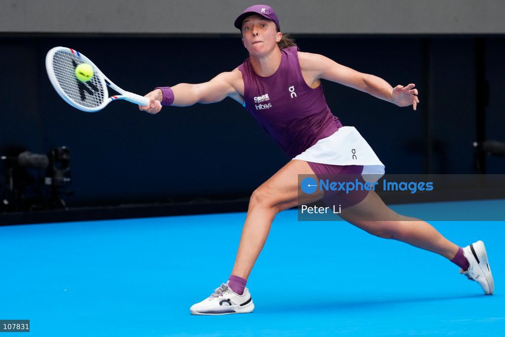 Iga Swiatek of Poland in action against Iva Jovic of the United States during Women's Singles Round of 16 match on day eight of China Open at the National Tennis Center on October 7, 2026 in Beijing, China. (Photo by Peter Li/Nexpher Images)