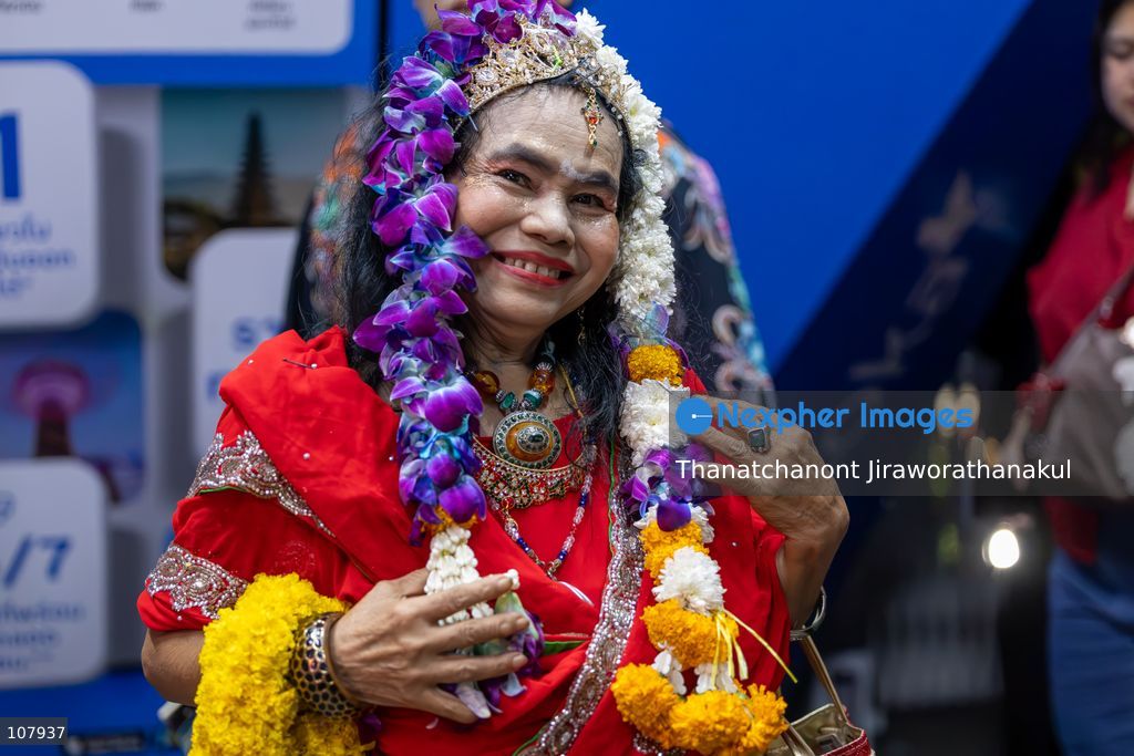 BANGKOK, THAILAND — October 20, 2026: Hindu devotees and members of the public gather along Silom Road for the annual Navaratri procession at Sri Maha Mariamman Temple, widely known as Wat Khaek. The procession marking Vijayadashami features religious ceremonies and traditional displays, reflecting the Hindu community’s faith and cultural heritage in Thailand. (Photo by Thanatchanont Jiraworathanakul/Nexpher Images)