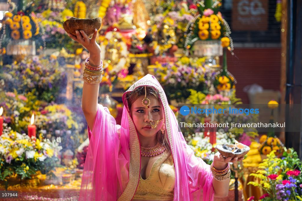 BANGKOK, THAILAND — October 20, 2026: Hindu devotees and members of the public gather along Silom Road for the annual Navaratri procession at Sri Maha Mariamman Temple, widely known as Wat Khaek. The procession marking Vijayadashami features religious ceremonies and traditional displays, reflecting the Hindu community’s faith and cultural heritage in Thailand. (Photo by Thanatchanont Jiraworathanakul/Nexpher Images)