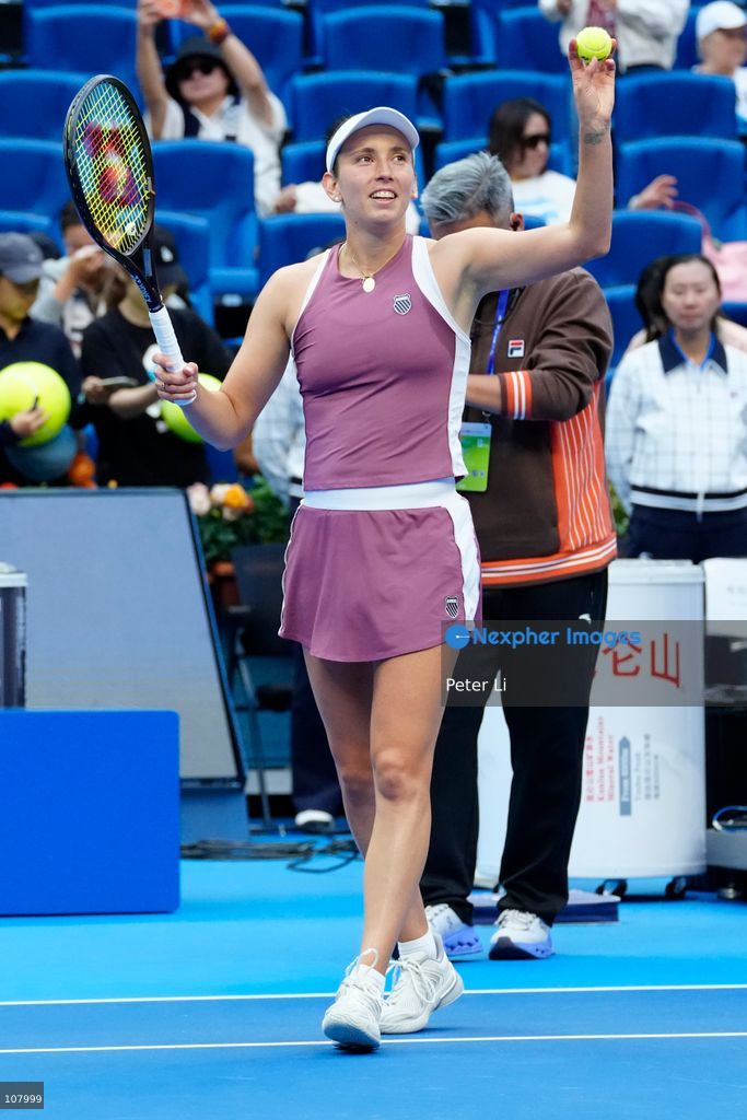 Elise Mertens of Belgium in action against Coco Gauff of the United States during Women's Singles Round of 16 match on day eight of China Open at the National Tennis Center on October 7, 2026 in Beijing, China. (Photo by Peter Li/Nexpher Images)