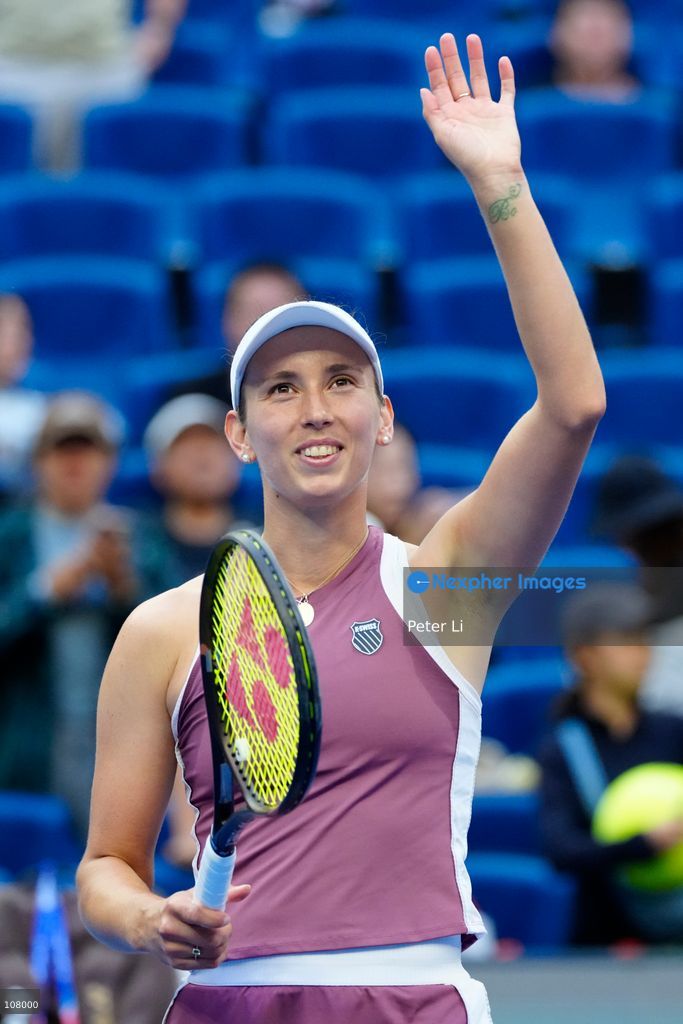 Elise Mertens of Belgium in action against Coco Gauff of the United States during Women's Singles Round of 16 match on day eight of China Open at the National Tennis Center on October 7, 2026 in Beijing, China. (Photo by Peter Li/Nexpher Images)
