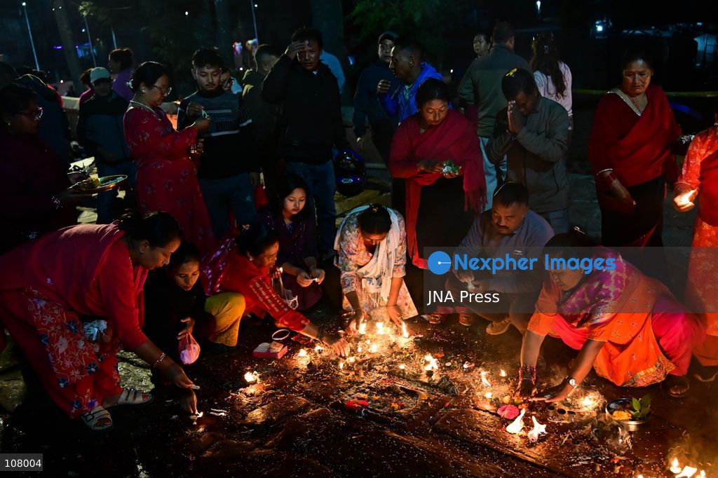 BHAKTAPUR, NEPAL, OCTOBER 21, 2026: Devotees gather at Brahmayani Temple during the annual Brahmayani Jatra on Vijaya Dashami, the tenth and main day of the Dashain festival. Worshippers offer prayers and religious offerings to Goddess Brahmayani as part of the celebrations. (Photo by Safal Prakash Shrestha/JNA Press via Nexpher Images)