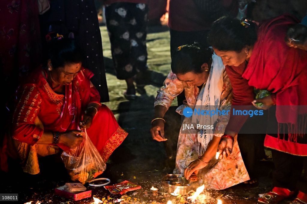 BHAKTAPUR, NEPAL, OCTOBER 21, 2026: Devotees gather at Brahmayani Temple during the annual Brahmayani Jatra on Vijaya Dashami, the tenth and main day of the Dashain festival. Worshippers offer prayers and religious offerings to Goddess Brahmayani as part of the celebrations. (Photo by Safal Prakash Shrestha/JNA Press via Nexpher Images)