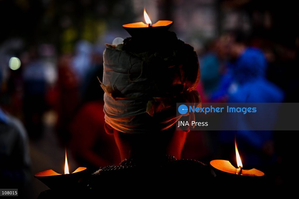 BHAKTAPUR, NEPAL, OCTOBER 21, 2026: Devotees gather at Brahmayani Temple during the annual Brahmayani Jatra on Vijaya Dashami, the tenth and main day of the Dashain festival. Worshippers offer prayers and religious offerings to Goddess Brahmayani as part of the celebrations. (Photo by Safal Prakash Shrestha/JNA Press via Nexpher Images)