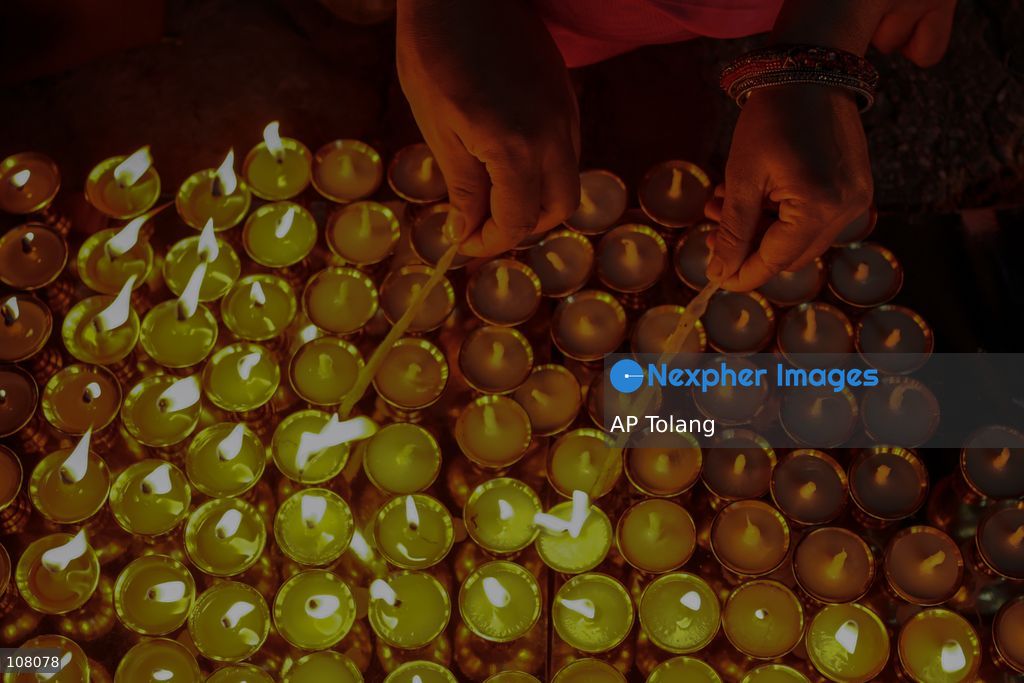 BH​​AKTAPUR, NEPAL – October 21, 2026: Hindu devotees perform a religious ritual by lighting oil lamps at the premises of Brahmayani Temple in Bhaktapur, Nepal. marking Vijaya Dashami, the tenth day of Dashain, Nepal’s biggest Hindu festival. Photo by Ambir Tolang/JNA Press (Photo by AP Tolang/Nexpher Images)